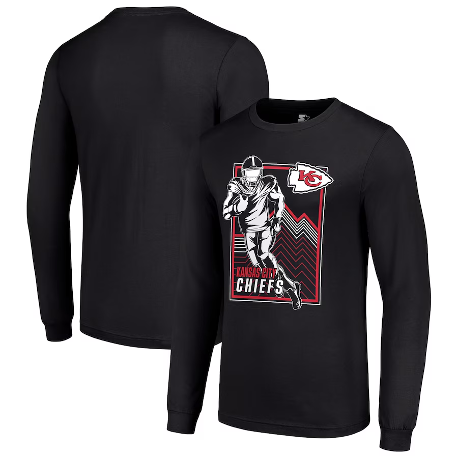 Men Kansas City Chiefs black 2024 NFL Long sleeve T Shirts